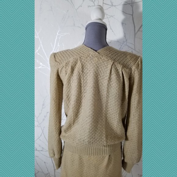 Terratex Vtg Mohair Blend Knit Sweater & Skirt Set - Picture 5 of 8